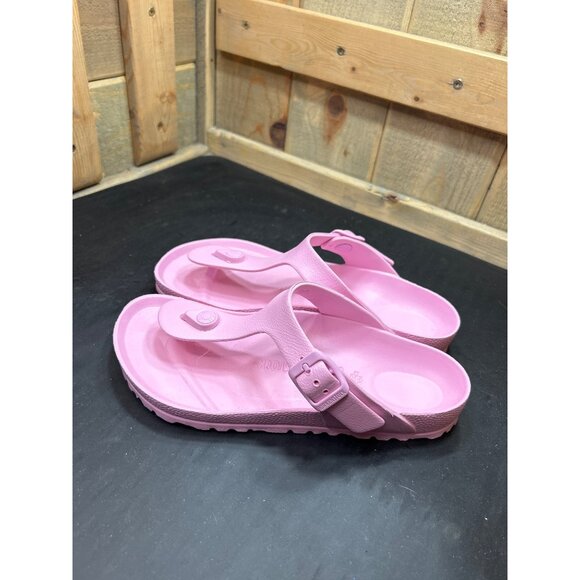Birkenstock Womens Fondant Pink EVA Gizeh Sandals Size 5 EU 36 Adjustable Strap - Picture 6 of 8